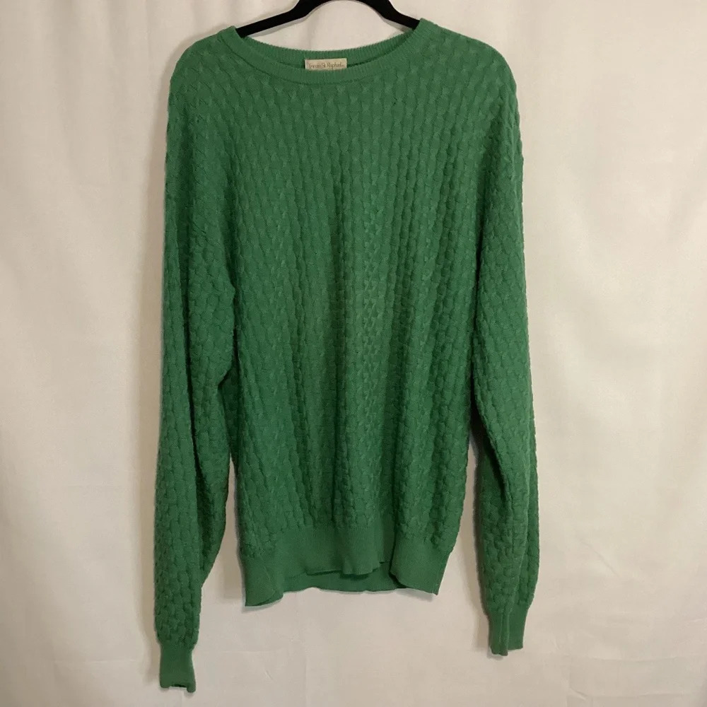 Tricots St.Raphael sweater men’s SZ XL vintage USA golf tennis Kelly green knit